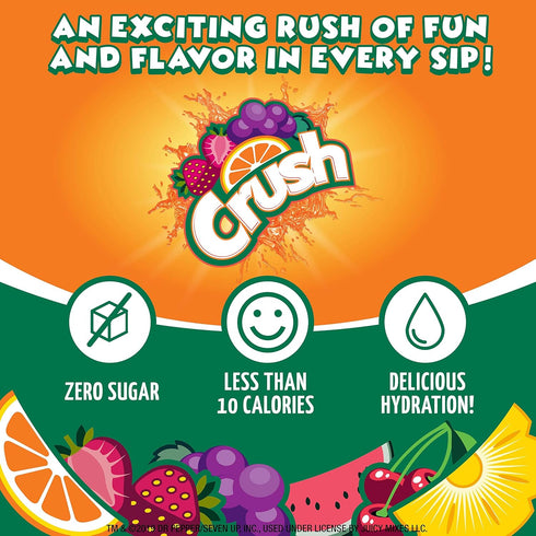 72 (Pack 12) Crush, Pineapple Powder Drink Mix Sugar Free & Delicious, Makes flavored water beverages