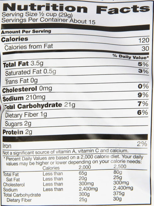 15 oz (Pack 8) Chex Mix Snack Mix, Traditional, Savory Snack Bag, Family Size
