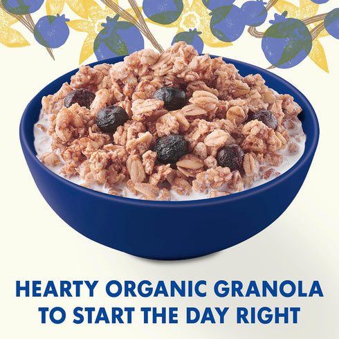 11 oz Cascadian Farm Organic Granola, No Added Sugar, Blueberry Vanilla Cereal, Resealable Pouch