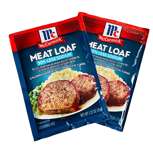 McCormick Meat Loaf 30% Less Sodium Seasoning Mix (Pack of 2) 1.25