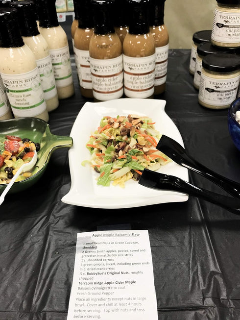12 Oz Terrapin Ridge Farms Apple Cider Maple Balsamic Vinaigrette Gourmet Salad Dressing and Marinade Fl Bottle