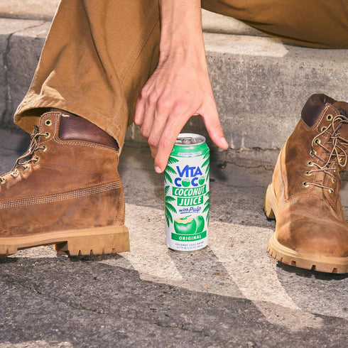 16.9 oz (Pack 12) Vita Coco Coconut Juice, Original with Pulp | Big, Bold Coconut Taste | Natural Electrolytes | Sweet
