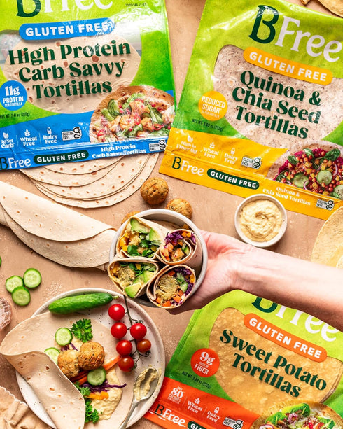 Pack, 1 7.41 OZ, 2 8.89 OZ, 1 BFree Variety High Protein Carb Savvy Wraps, Sweet Potato Wraps, CT