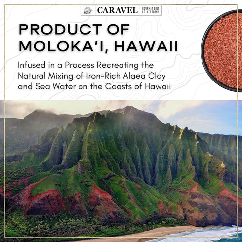 Pacific Sea Salts 2-Pack - Hawaiian Alaea Red & Black Lava, Mineral-Rich, 8 oz Total