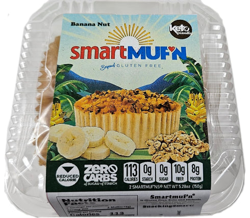 6 pack Smartmuf'n Banana Nut Gluten Free - Sugar Free - Keto Friendly