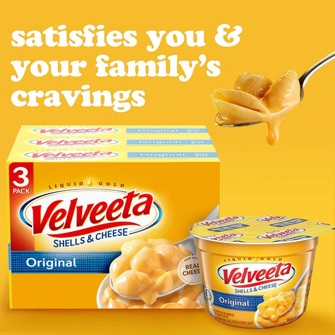 (12 oz Pack 3) Velveeta Original Shells and Cheese Meal Boxes