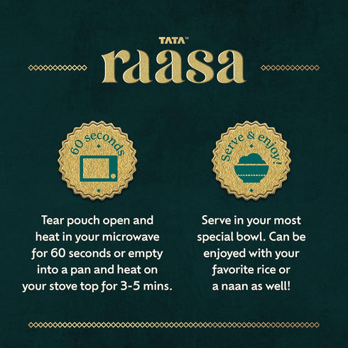 Tata Raasa 10 (Pack 6) Regal Chickpea Tikka, Vegan Friendly, Non-GMO, Ounce