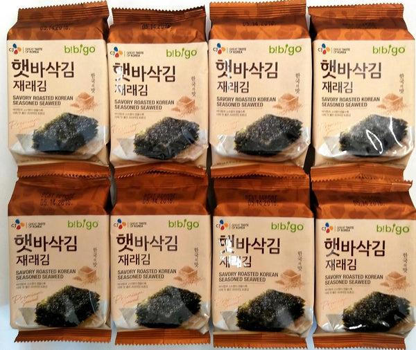 CJ Premium Roasted Seaweed Snack, 5g, Pack of 8