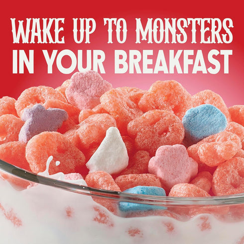 General Mills 9.6 oz Franken Berry Cereal with Monster Marshmallows, Kids Breakfast Cereal, Limited Edition, Made