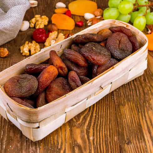 8 pack 7 oz Elan Organic Sun-Dried Apricots, Dried Fruits, No Sulphites, No Sugar Added, Non-GMO, Vegan, Gluten-Free