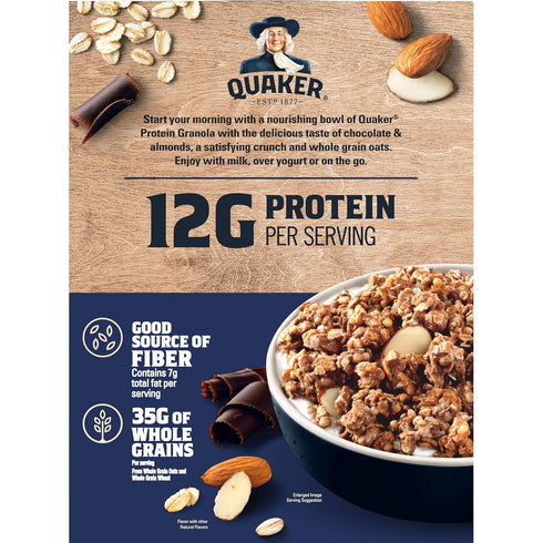 18 oz Quaker Protein Granola, Oats, Chocolate & Almonds