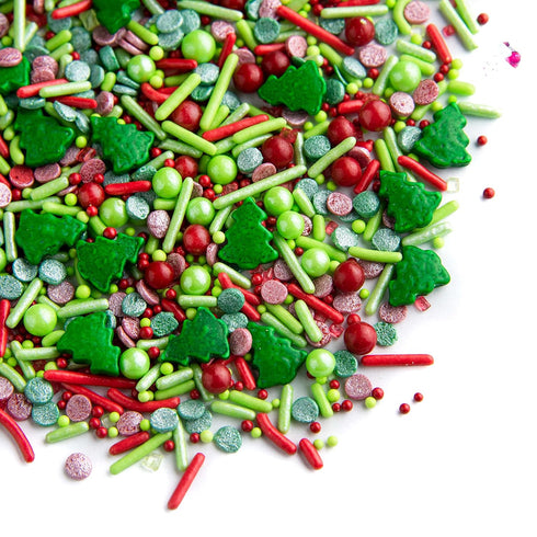Sweets Indeed Edible Sprinkle Mix, Perfect for Cake Decorations, Baking, Ice Cream, Cookies, 4 oz (Christmas)
