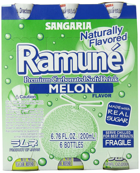 Sangaria 6.76 (Pack 6) Ramune Melon, Fluid Ounce