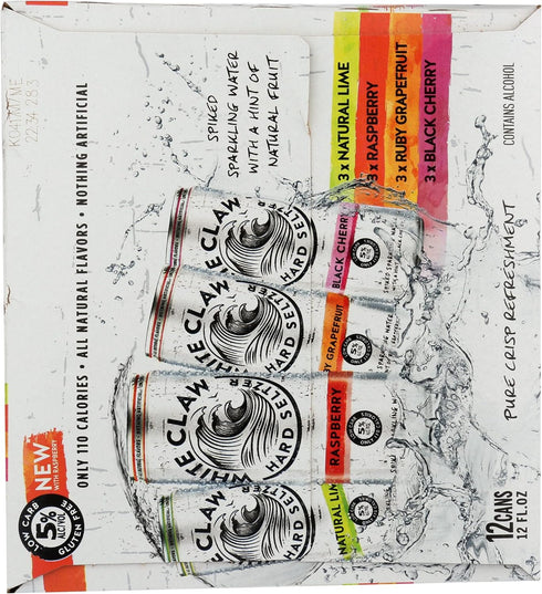 White Claw Seltzer Works Pack, 12Fl Oz (Pack 12) 5% White Claw Variety Of Abv