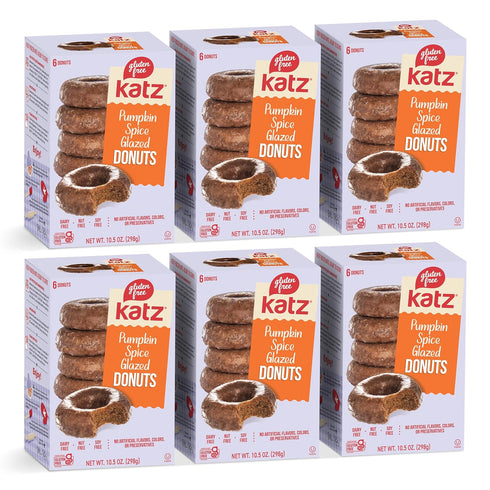 Katz Gluten Free Pumpkin Spice Glazed Donuts.Free of Dairy, Peanuts, Tree Nuts,