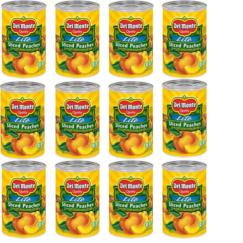 Del Monte Sliced Yellow Canned Peaches in Extra Light Syrup, 15 oz
