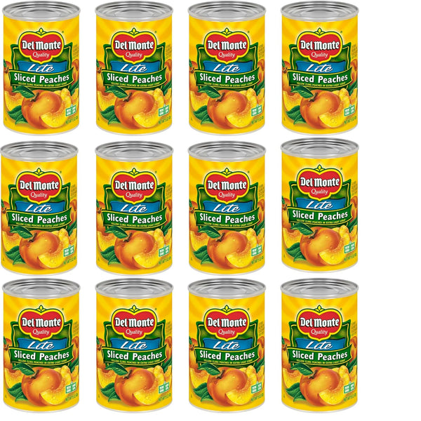 Del Monte Sliced Yellow Canned Peaches in Extra Light Syrup, 15 oz