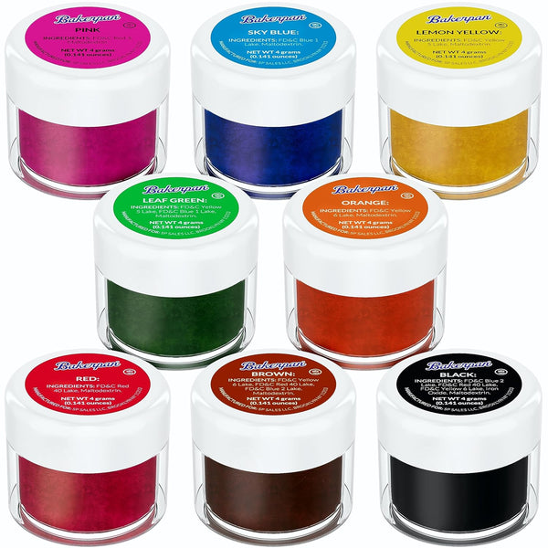 Bakerpan Food Coloring Powder for Baking, Cake Decorating Color Dust, 4 Gram