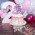 Purple Glitter Happy 9th Birthday Cake Topper for Children's Birthday Party Cake Decorations