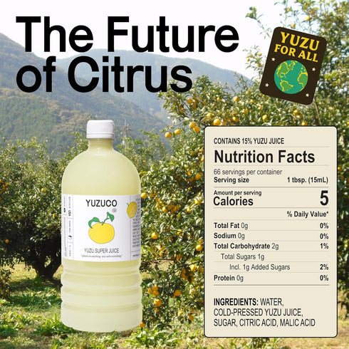 (36.4oz, Pack 1) YUZUCO Yuzu Super Juice of Award-Winning Japanese Yuzu Juice Blend with Lively Citrus Notes, Crafted