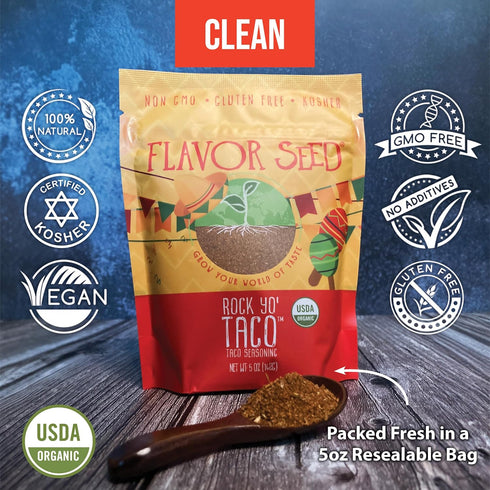 Organic Taco Seasoning Bundle, Mild & Spicy Taco Night Gourmet Seasonings with Clean Ingredients