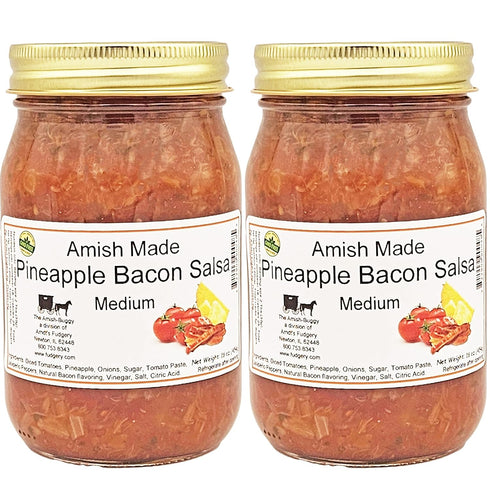 Arndts Fudgery DBA The Amish-Buggy Arndts Fudgery Amish Made Salsa 2-16 oz. Jars (Pineapple Bacon)