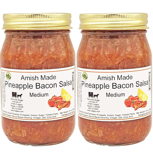 Arndts Fudgery DBA The Amish-Buggy Arndts Fudgery Amish Made Salsa 2-16 oz. Jars (Pineapple Bacon)
