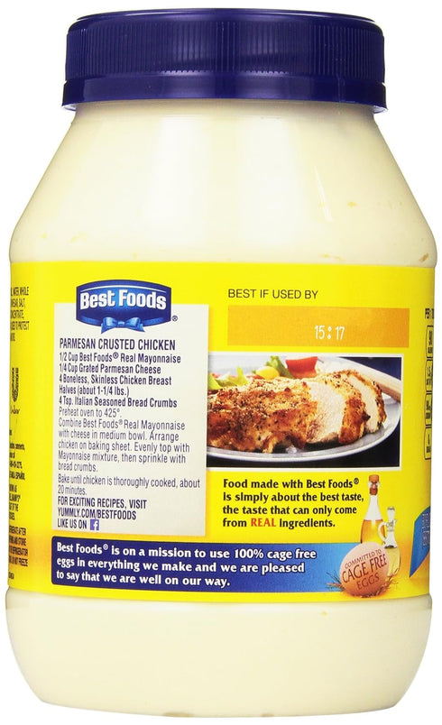 30oz (2 Best Foods REAL Mayonnaise - BONUS! jar jars)