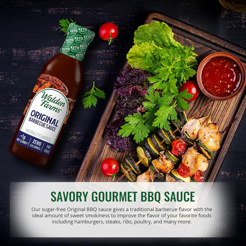 Pack 3-Pack, 12 oz Walden Farms Variety Condiment Ketchup, Original BBQ & Seafood Dipping Sauce Zero Calorie, Sugar