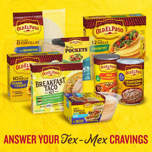 6 11.9 oz Old El Paso Breakfast Taco Kit with Sauces and Soft Tortillas, Makes Tacos