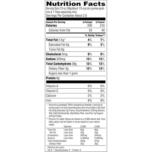 4.9 (Pack 6 Quaker Near East Quinoa and Brown Rice Blend, Rosemary and Olive Oil Ounce of Boxes)