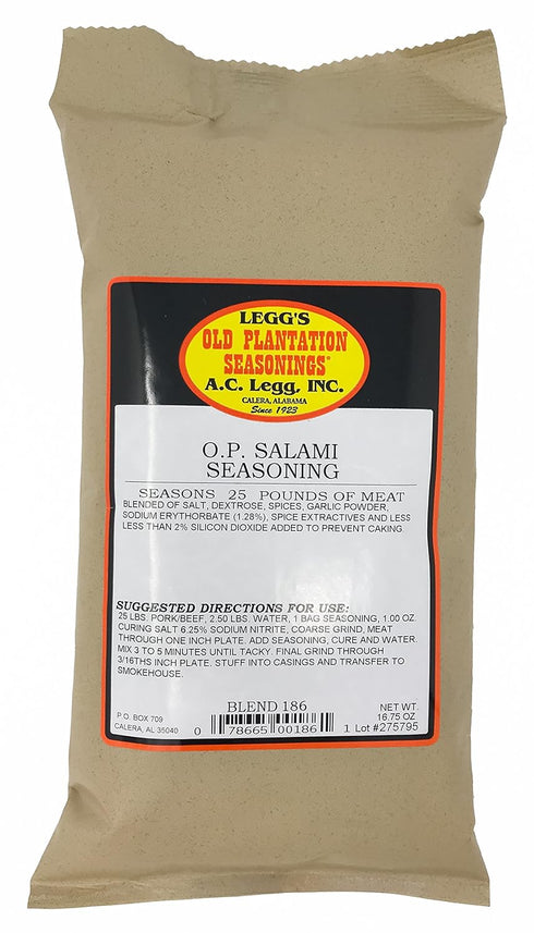 A.C. Legg - OP Salami Seasoning, 16.75 Ounce - with Cure