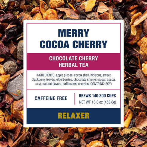 200 16 Tiesta Tea - Merry Cocoa Cherry Loose Leaf Tea, Chocolate Cherry Herbal Blend, Non-Caffeinated, Hot or Iced