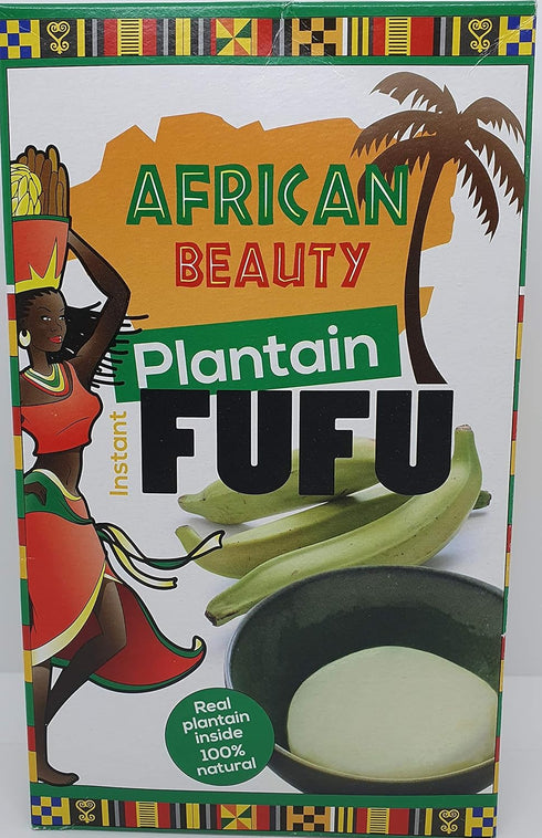 African Beauty Plantain Fufu Flour African Mix 24oz - Authentic, Premium Quality Fufu Flour