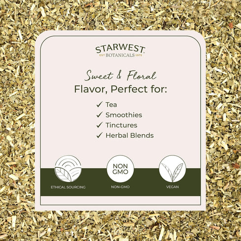 Starwest Botanicals Organic Passion Flower, Dried Loose Leaf Herb for Tea, Herbal Blends & Smoothies, 4 oz Pouch