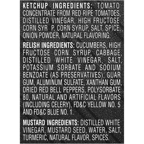 100% Pack (12 Pack, 4 Packs 3 Heinz Tomato Ketchup, Sweet Relish & Natural Yellow Mustard Picnic Variety ct of Bottles