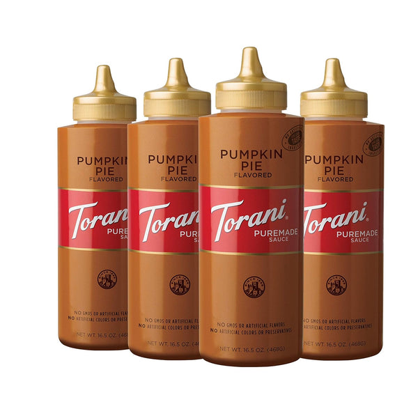Torani Pumpkin Pie Puremade Sauce, 16.5 Ounces (Pack of 4)