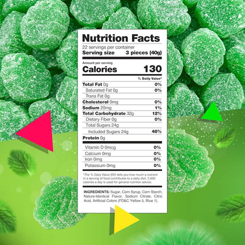2 Spearmint Leaves | Pound Bag | Jelly Candy | Soft Refreshing Sweets