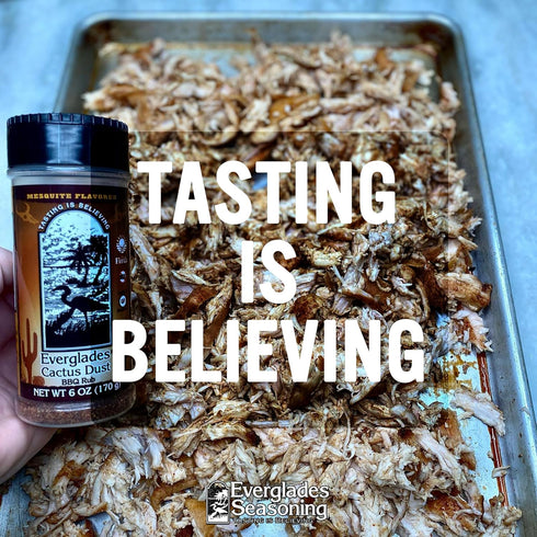 Everglades Cactus Dust BBQ Rub Seasoning, Mesquite Flavor for Ribs, Steaks, Chicken, Pork & Seafood - 6 oz