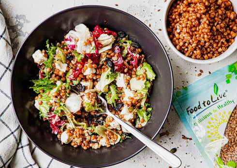 5 Food to Live - Organic Hard Red Wheat Berries, Pounds Non-GMO, Kosher, Raw, Sproutable, Vegan, Sodium and Sugar Free