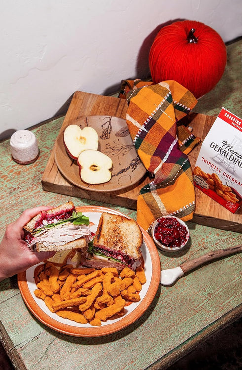 4.5 oz (6 Pack) Mama Geraldine's Chipotle Cheese Straws - Box - Spicy & Savory Baked Cheese Snacks