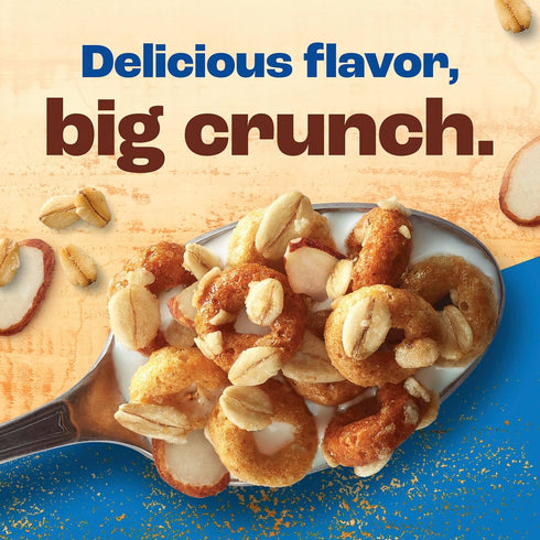 24 oz Cheerios Oat Crunch Almond Breakfast Cereal, Made with Whole Grain, Family Size