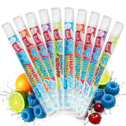 Giant Freeze Pops, 10 Count Popsicles Bulk 5.5OZ each, Refreshing Giant Popsicles