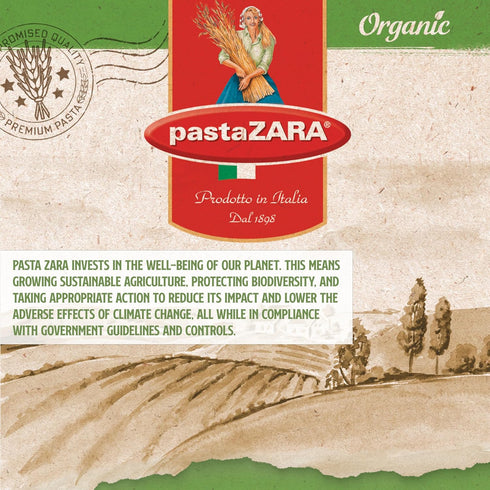 100% (1 LB. PASTA ZARA - Linguine - Organic - Italian Pasta, Made with Durum Wheat Semolina Flour, Non GMO, Kosher BAG)