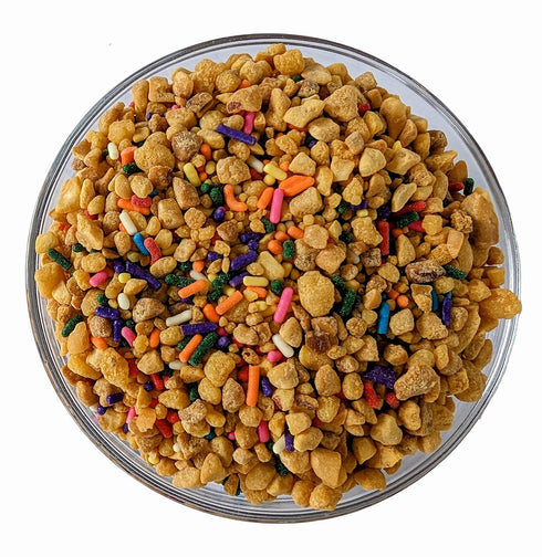 1.25 Lbs. Peanut Brittle Crunch Coat Ice Cream Toppings by Medley hills farm in Reusable Container