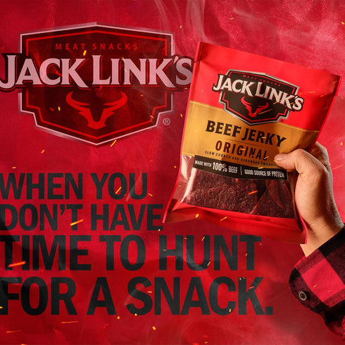 10g 100% 9 Oz. (Pack 2) Jack Link's Beef Jerky, Original, Large Jerky Bags - Flavorful Meat Snacks, Ready to Eat