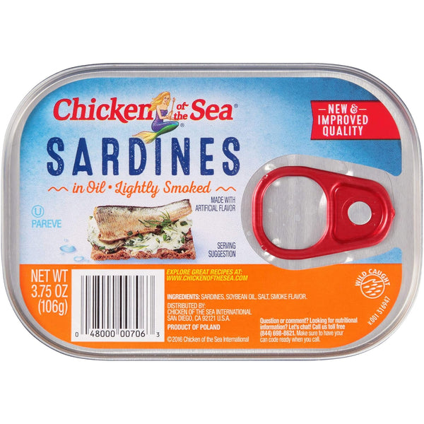 Chicken Of The Sea Smoked Sardines in Oil, 3.75 Ounce -- 18