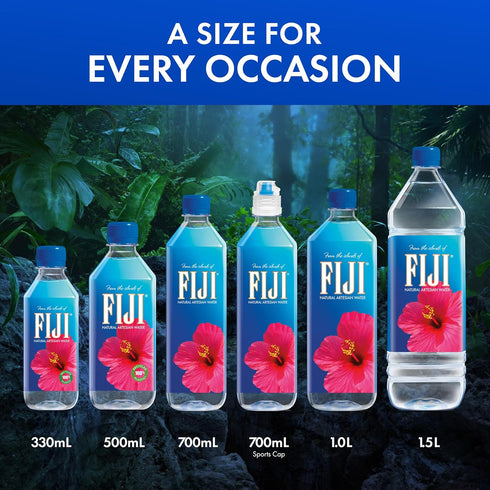 1 33.8 Oz (Pack 12) FIJI Natural Artesian Bottled Water, Liter / Fl