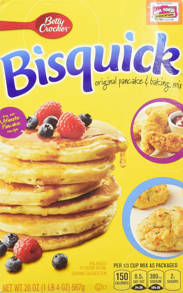 Betty Crocker Bisquick Pancake and Baking Mix, Original, Makes About 30 Pancakes,