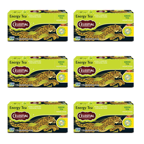 Celestial Seasonings Energy Green Tea, Caffeinated, 12 Tea Bags Box (Pack of